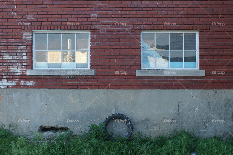 Old building. Looks like a face