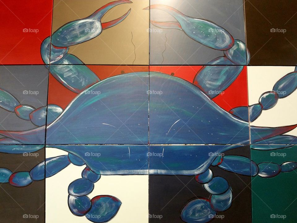 blue crab tile picture