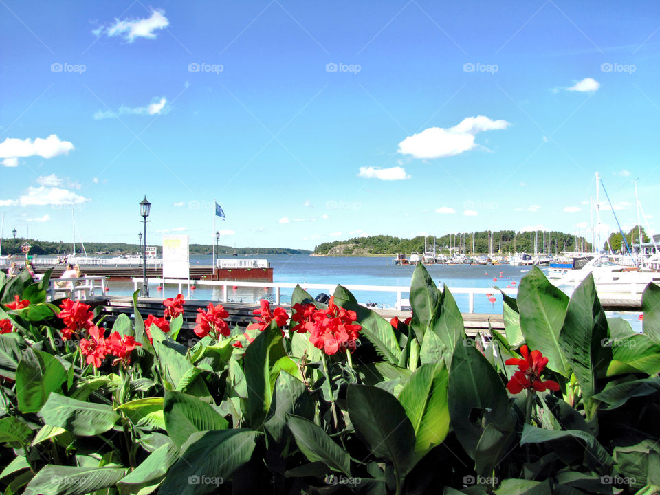 Naantali view. A scenery from Finnish seaside town, Naantali