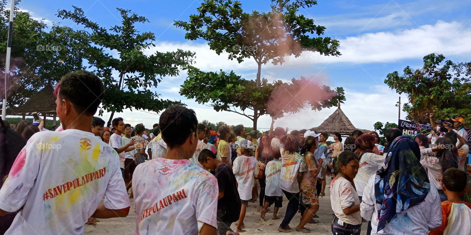 Holi festival, Pri Island,  Indonesia