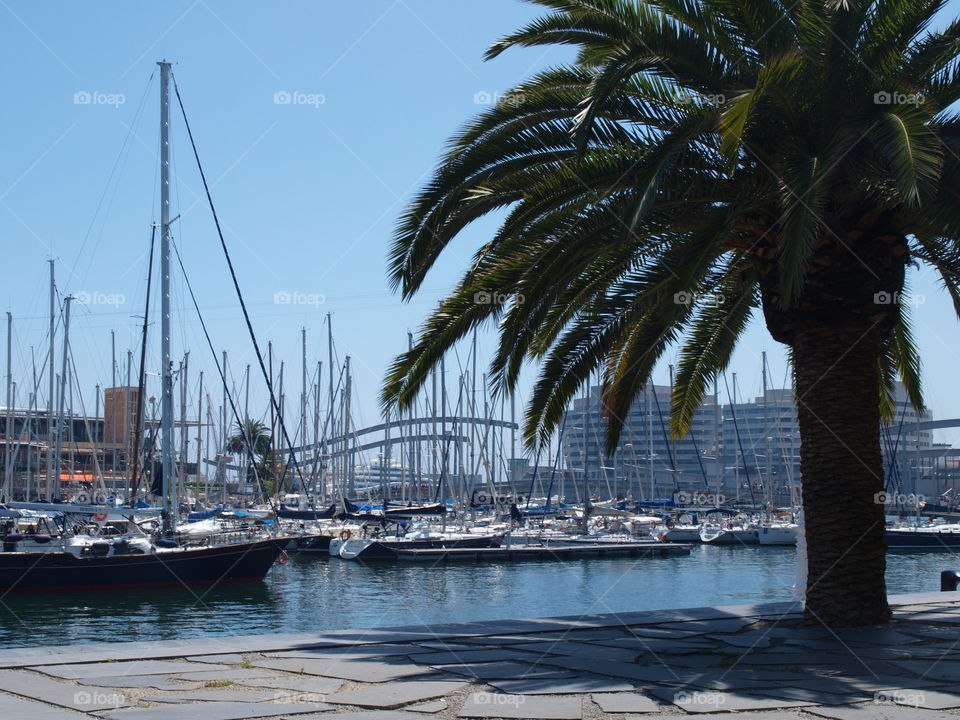 barcelona port view