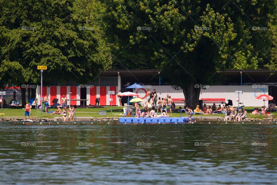 Lake Beach In Sempach