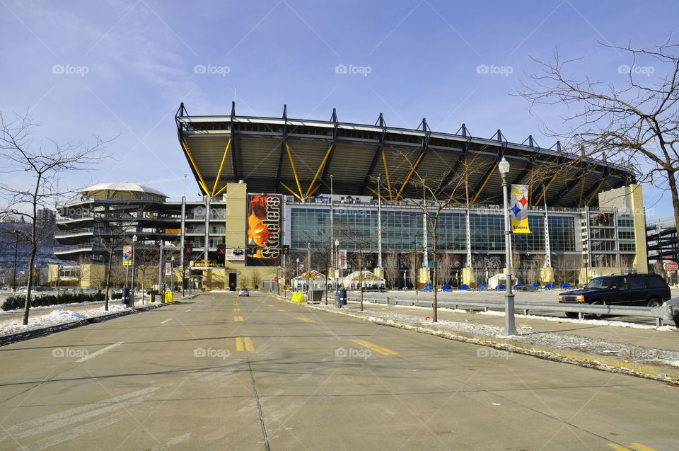 Road to Heinz Field home of the championship Pittsburgh Steelers