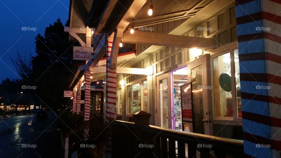 Candy Store. Evening shot of candy store in Cannon Beach 