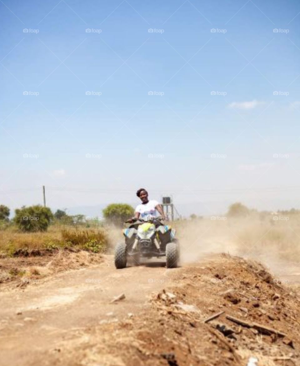 This is what a fun road trip looks like, quad bikes rough roads and dust