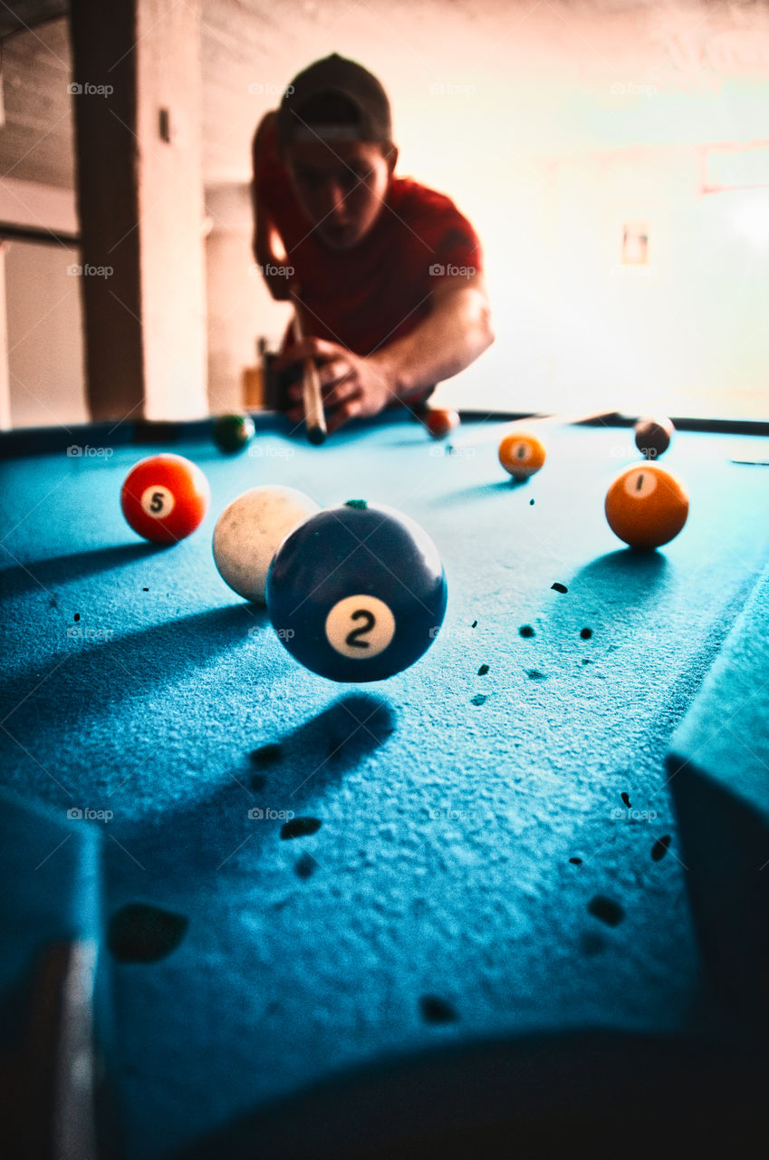 Playing pool