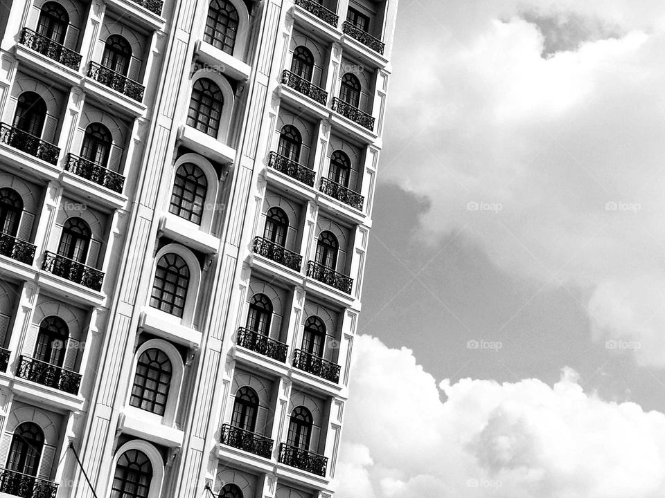 Buildings towering in the sky