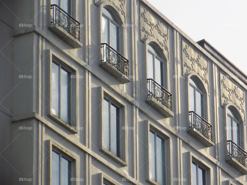 Towering building in the morning