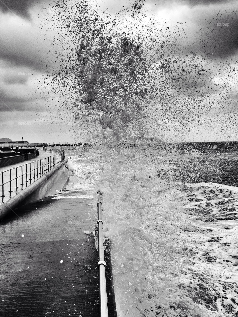 winter ocean sea storm by geebee