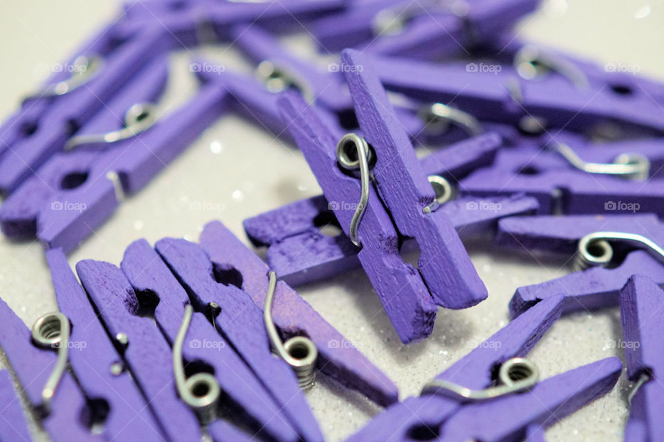Purple clothespins 