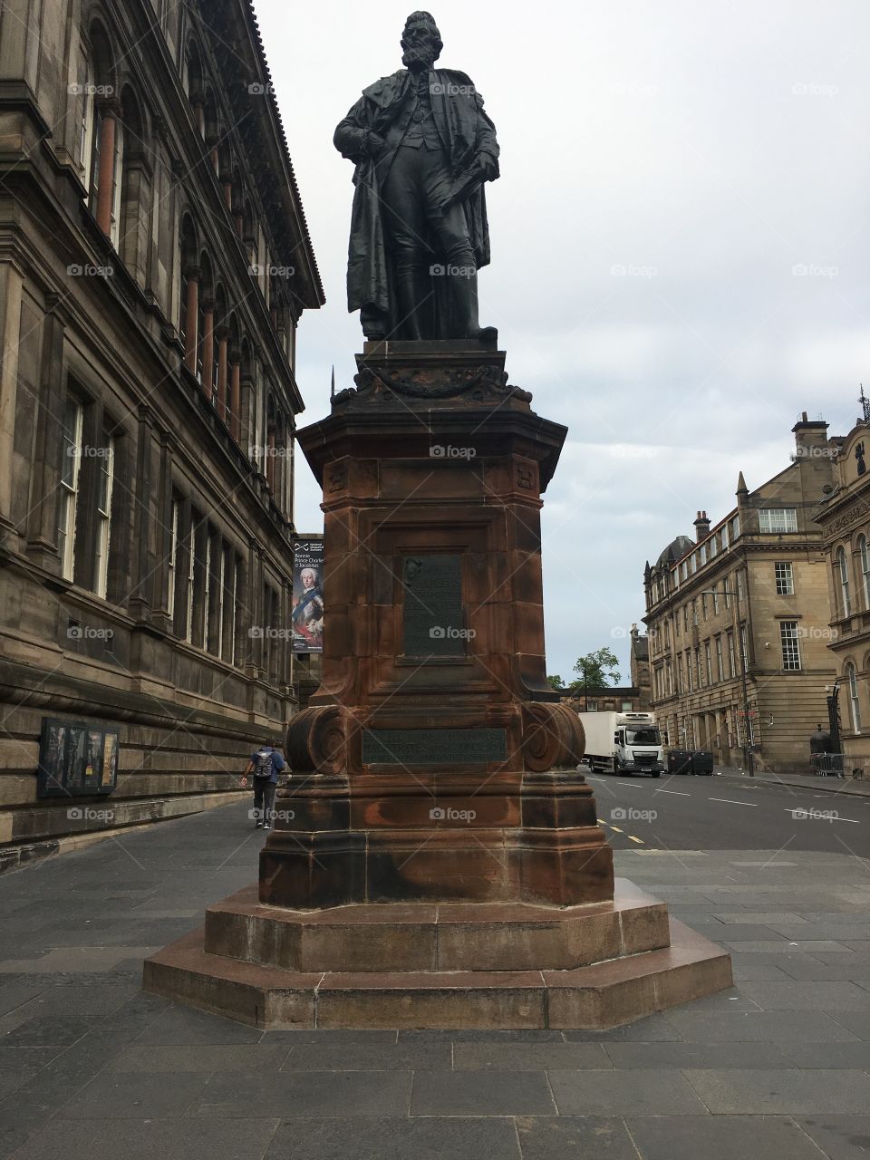 Statue in downtown Edinburgh Scotland