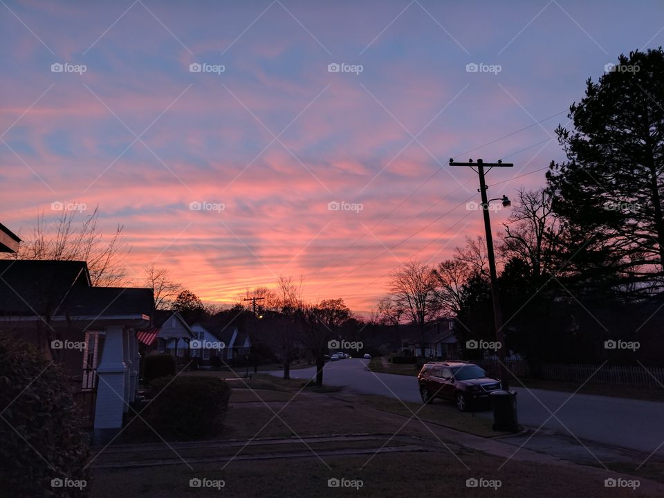 Sunset on 5th Street.