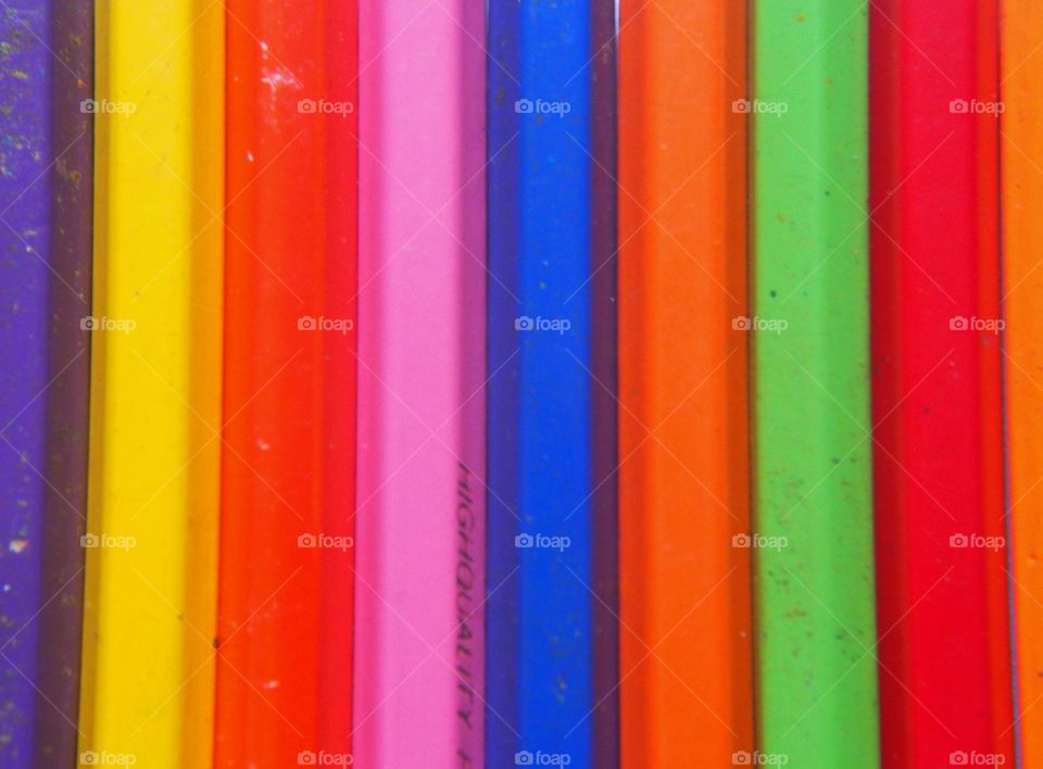 Background made of a set colour pencils