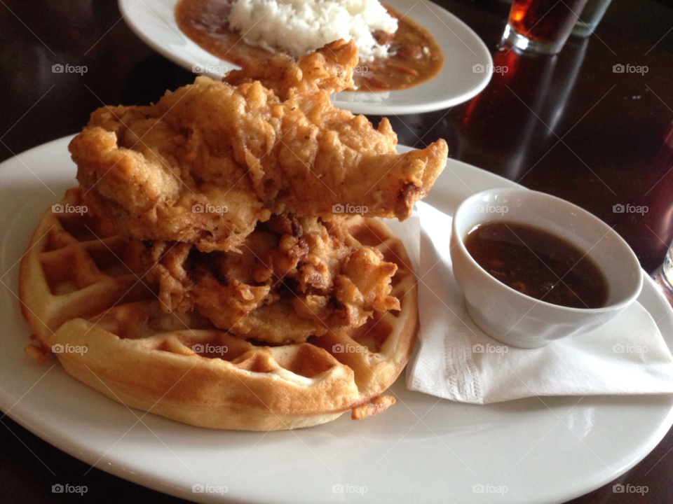 food chicken waffle syrup by thekben
