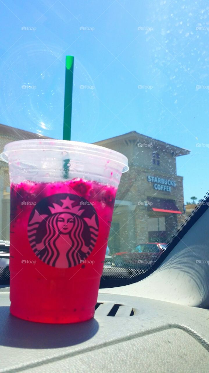 My starbucks pink drink. great for the summer.