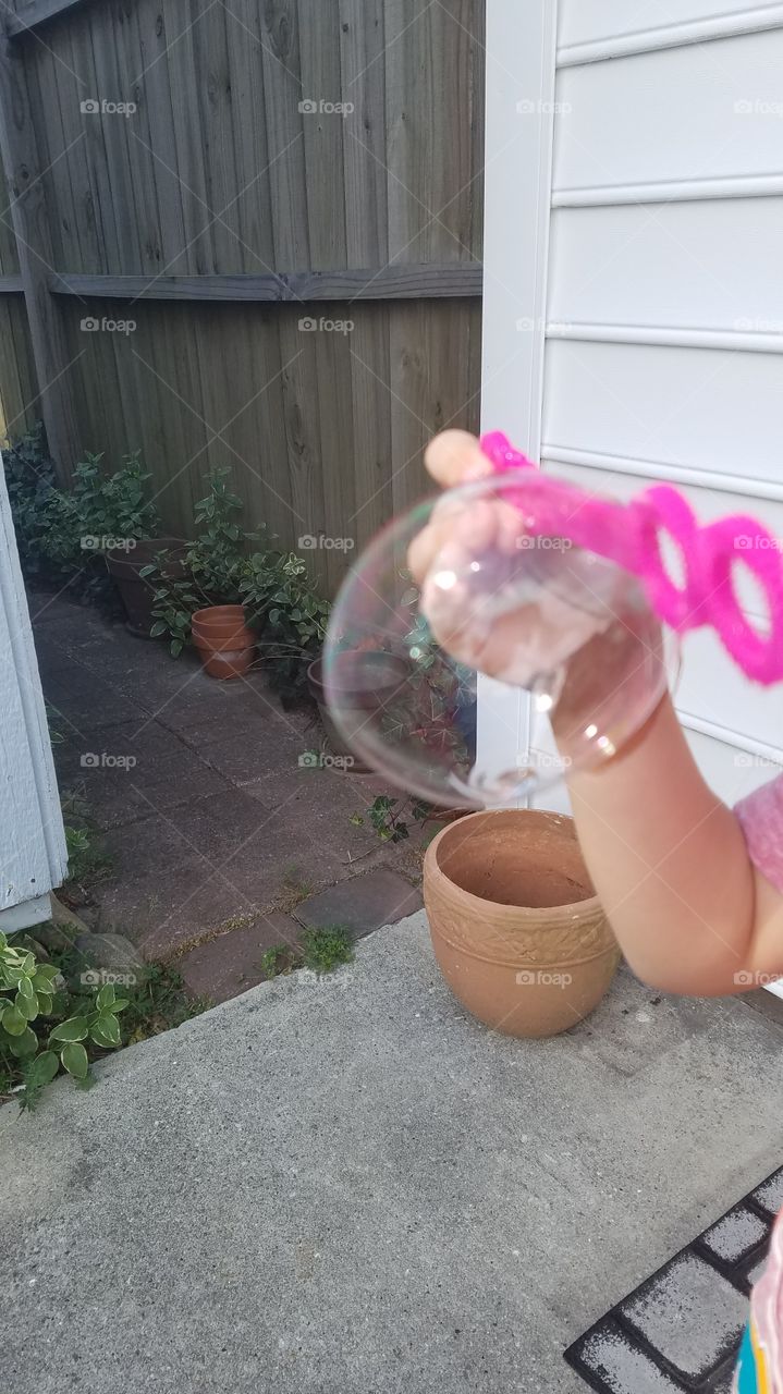 blowing bubbles is fun