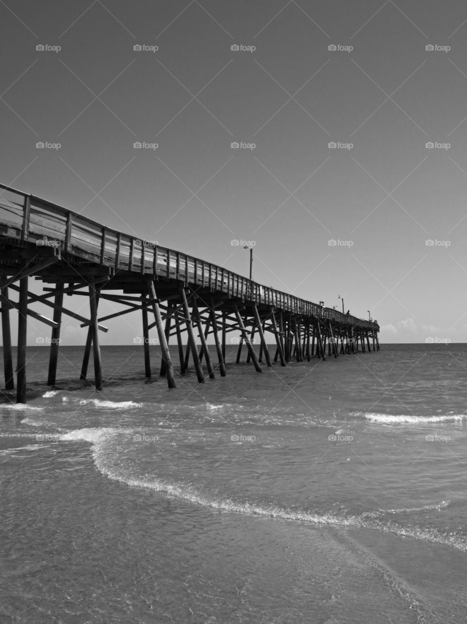Everything look better in black and white, beautiful pier out in the ocean