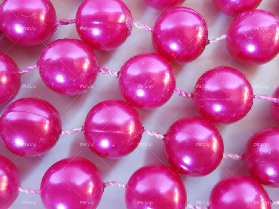 pink beads