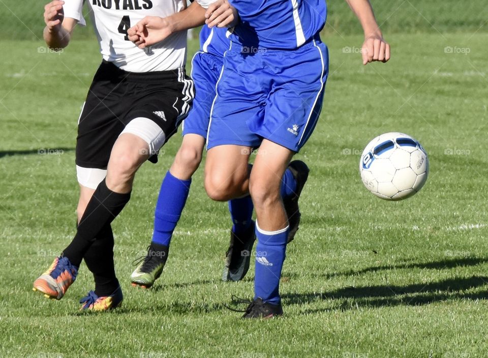 Soccer game on al summer day