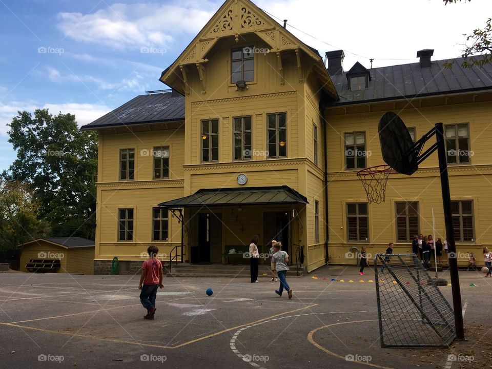 Small school building in Stockholm