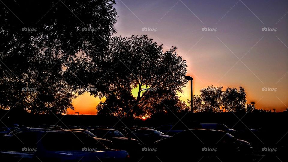 Parking Lot Sunset - Poway, CA