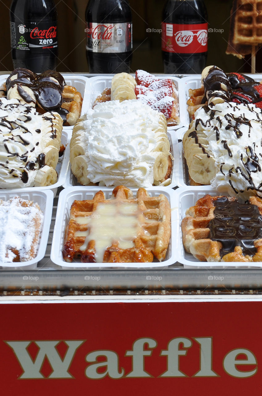 Waffles in Brussels, Belgium