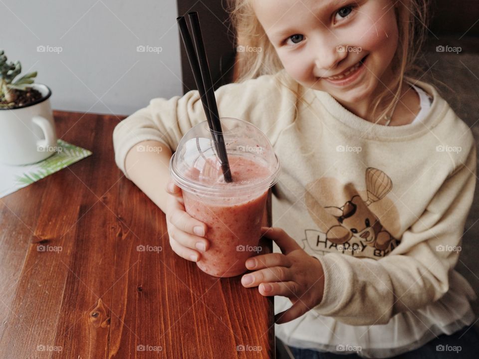 Smoothie and kid
