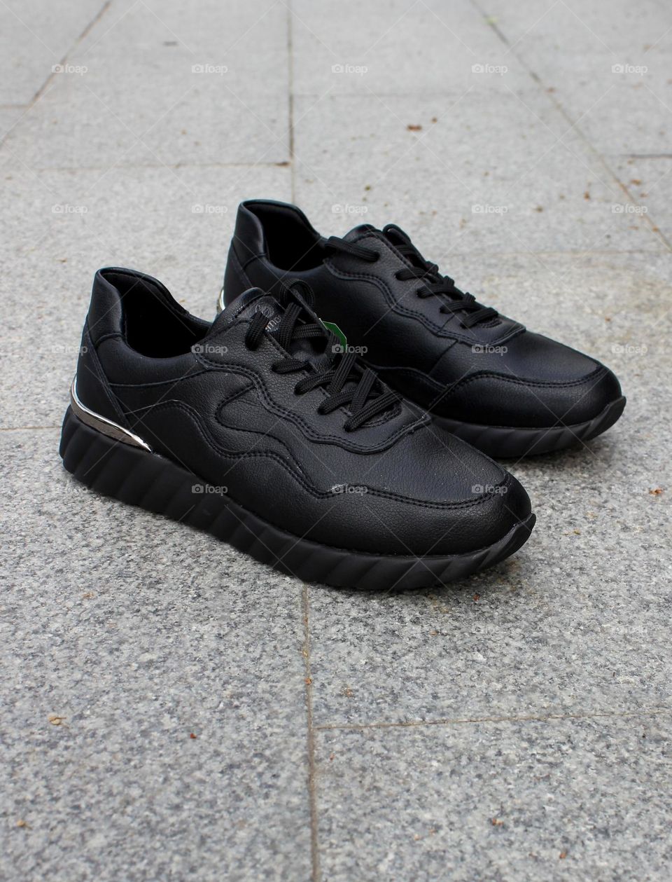 Black sneakers are ready for new training 