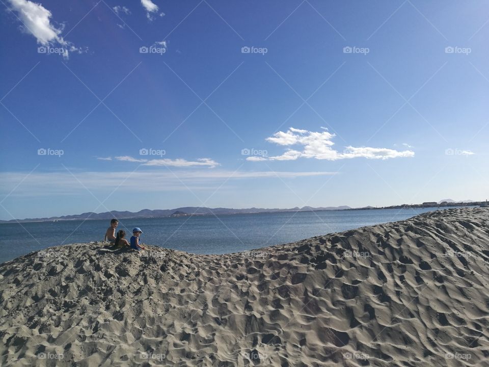 Playing on the sand dunes