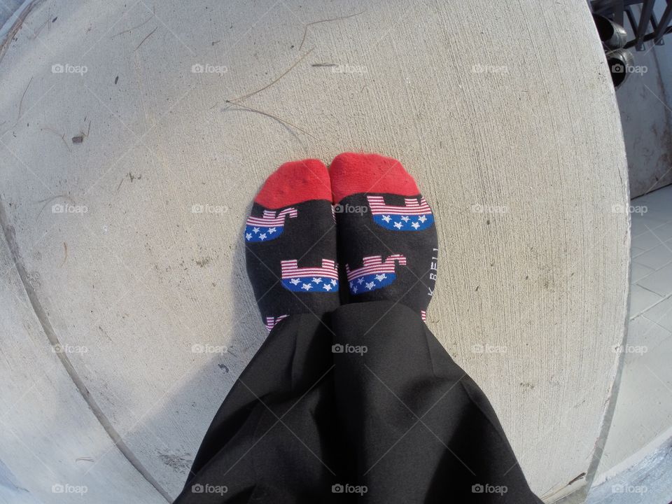Looking down at my GOP socks