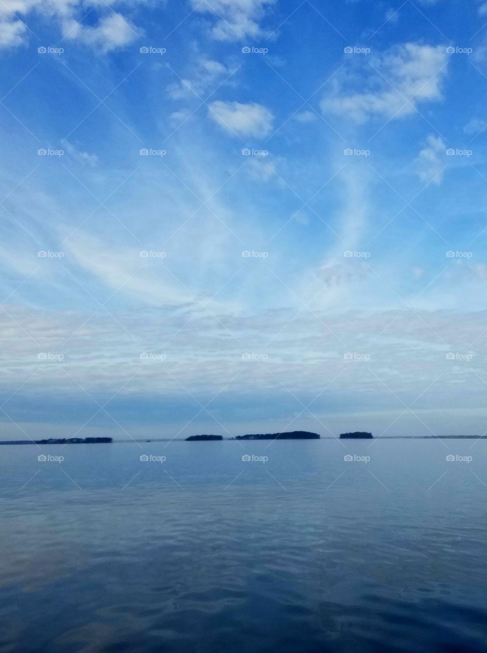 clouds over lake