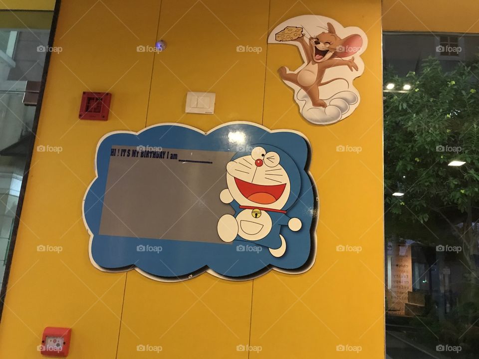 Doraemon with Jerry at MacDonald
