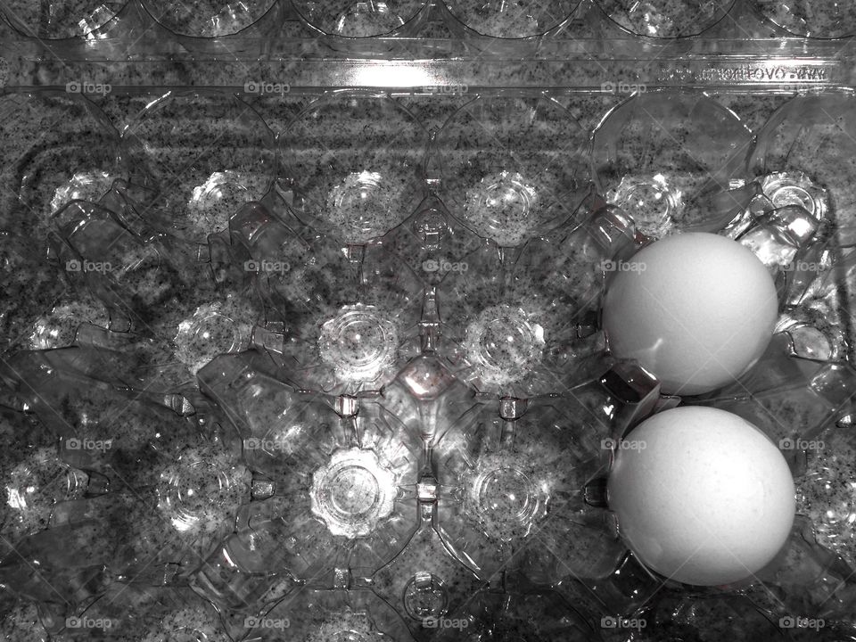 Two eggs in container