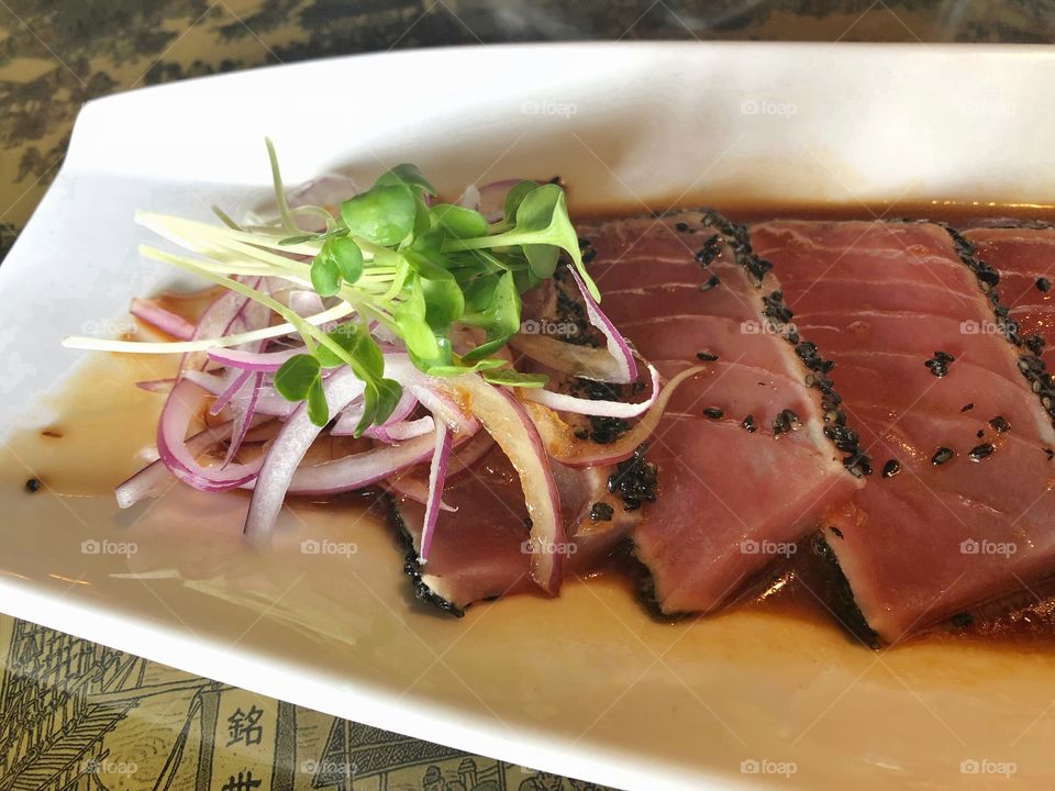 Seared Ahi Tuna Sashimi