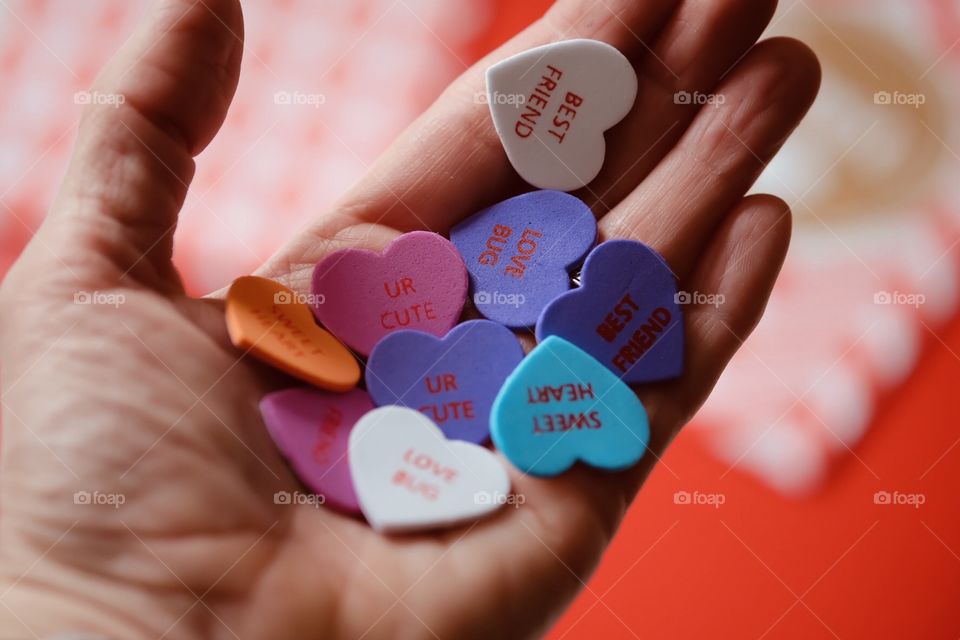 Conversation Hearts In Hand