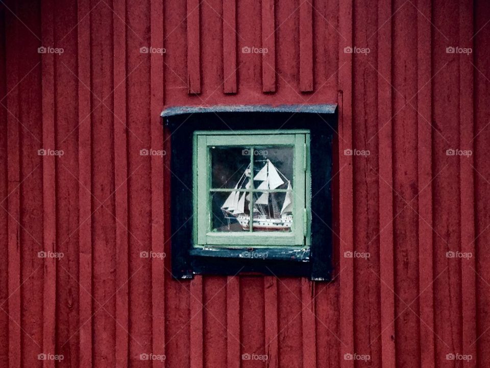 Ship in window
