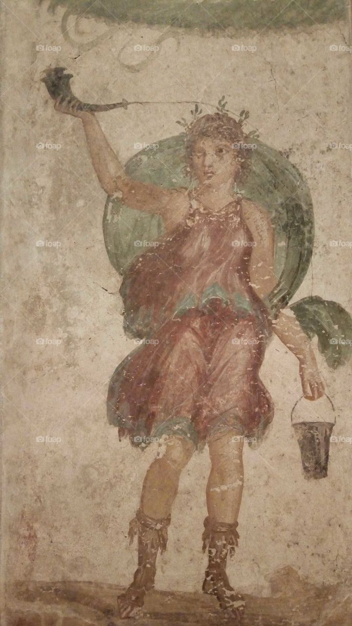 An image of artwork from Pompeii.