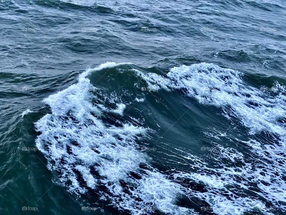 Waves forming in Atlantic Ocean, along the Crystal Coast in North Carolina. 