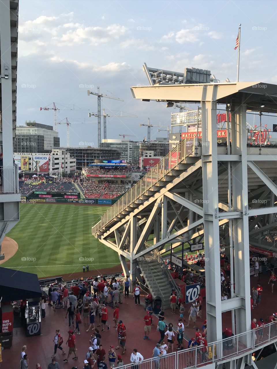 Nationals Park with Tower Cranes - Washington DC