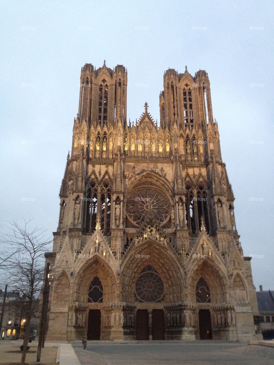 The REAL Notre Dame. Most people think the original Notre Dame is in Paris but it's actually just a replica of this one in Reims, France. 