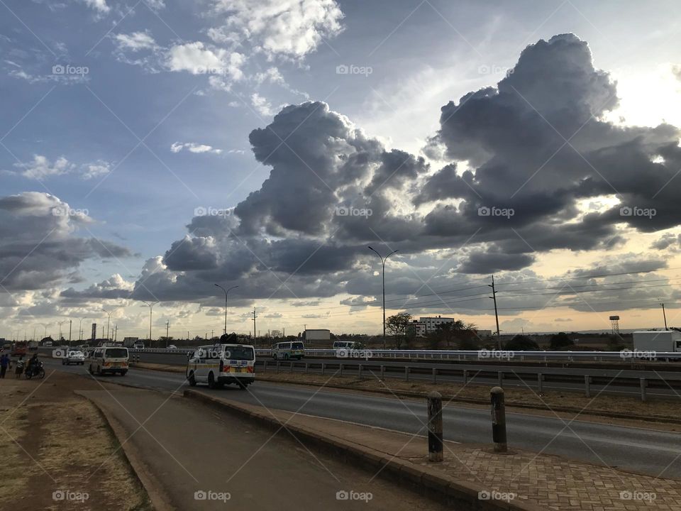 Cloud sky Transportation horizon mode of transportation Road Nature motor vehicle car highway dusk Travel street