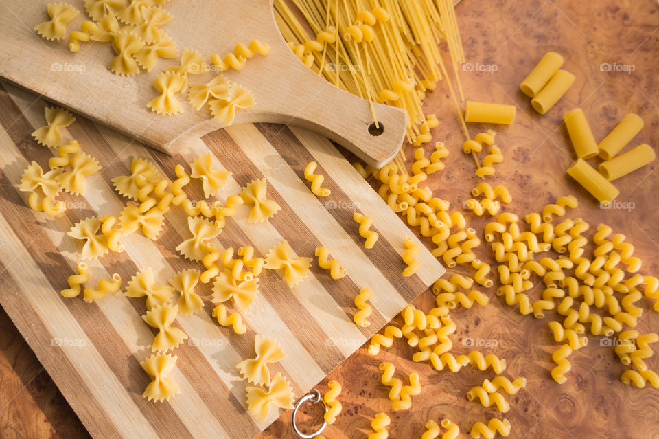 Different types of pasta