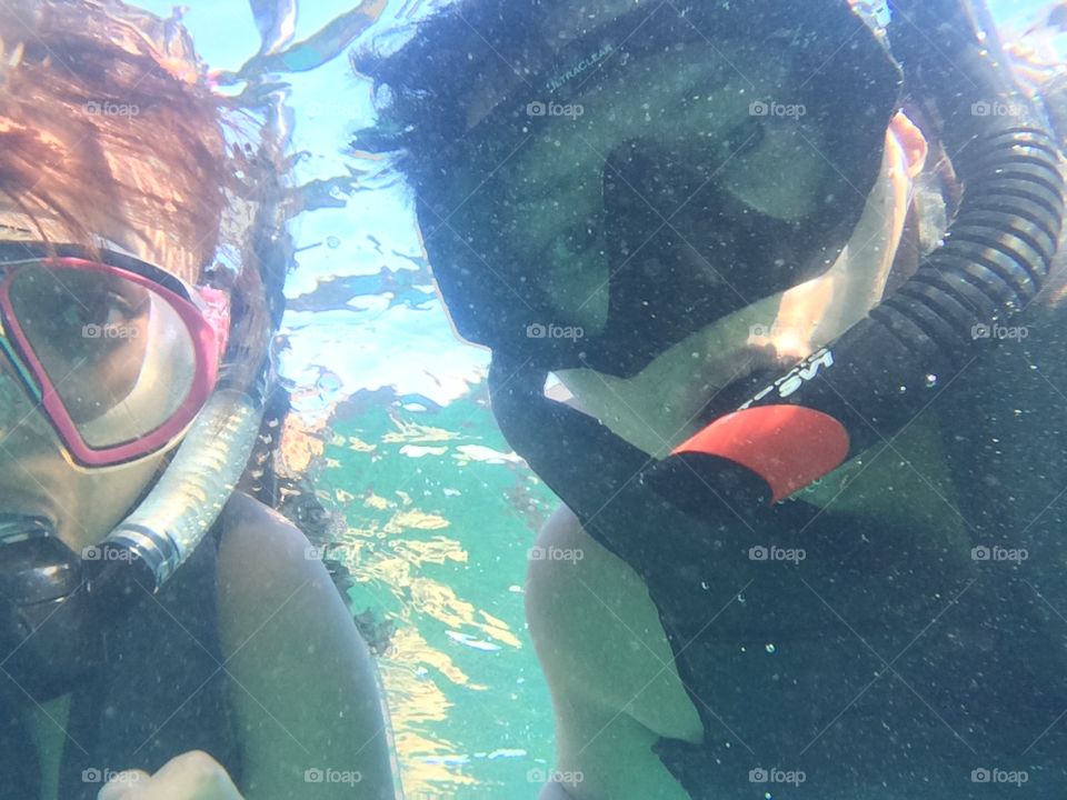 Snorkeling in Boracay, Philippines.
