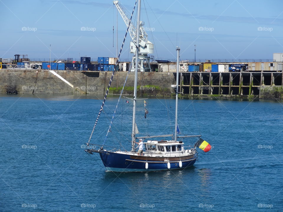 Boat in St Peter Port. 