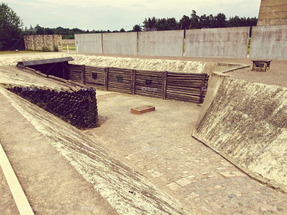 Execution trench. Germany.. Sachsenhausen concentrationcamp, this was the execution trench. :(