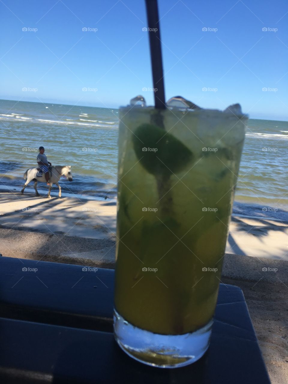 A drink on the beach 