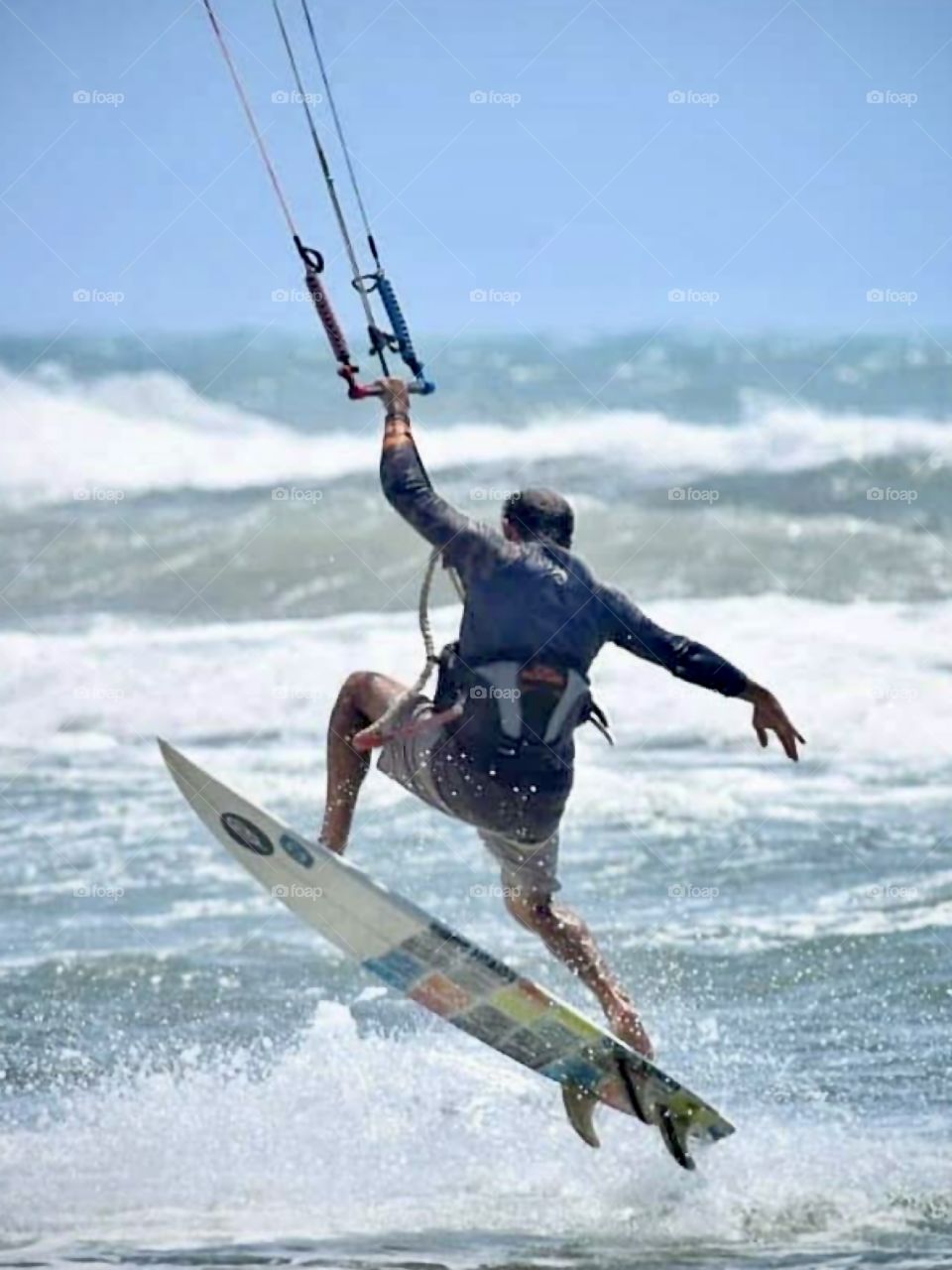 Kitesurfing in the Brazilian Sea