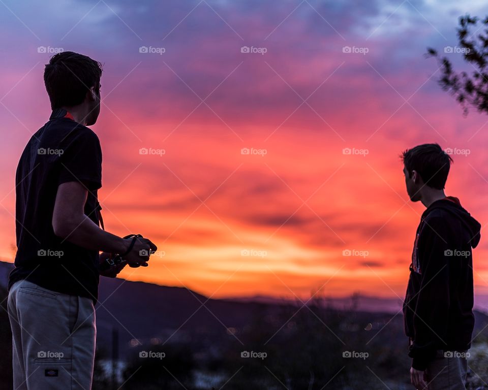 Sunset silhouette.