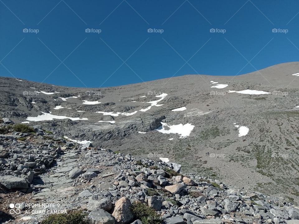 little snow on mountain