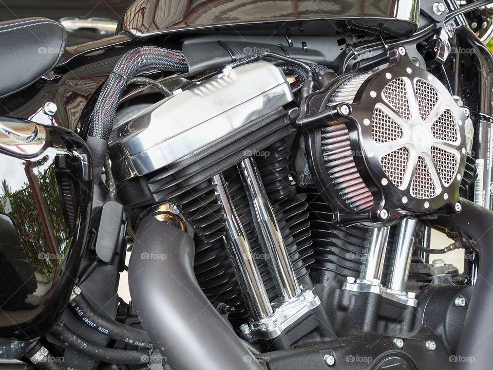 Engine of a Harley Davidson Bike